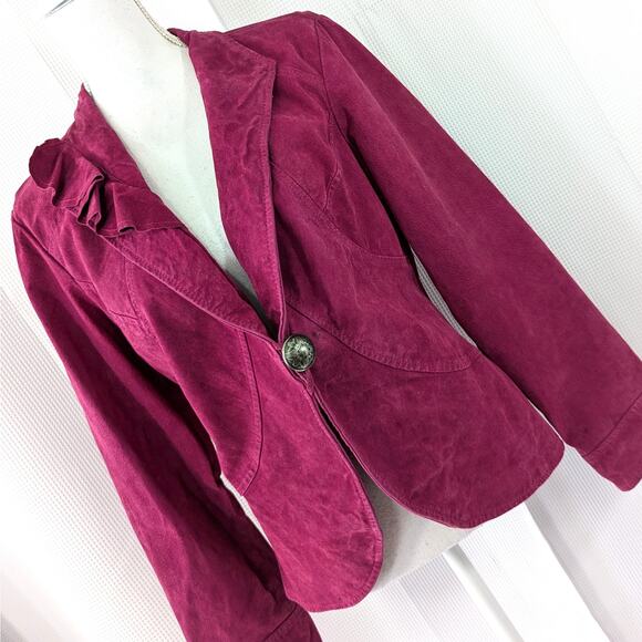 Women's Pink Leather Jacket - Picture 14 of 14